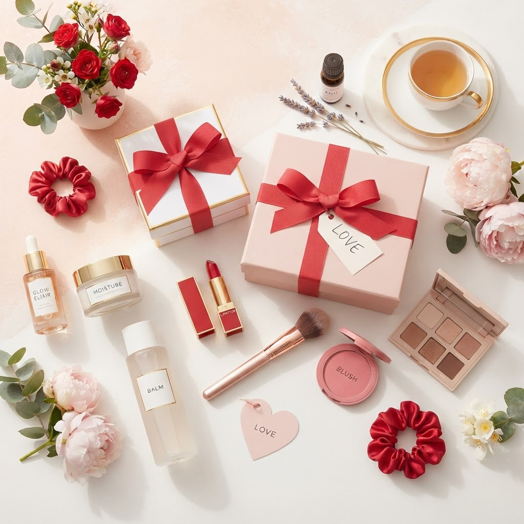 Presentes e produtos de beleza da campanha Lojas Redes